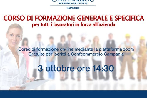 SICUREZZA SUL LAVORO: CORSO DI FORMAZIONE GENERALE E SPECIFICA