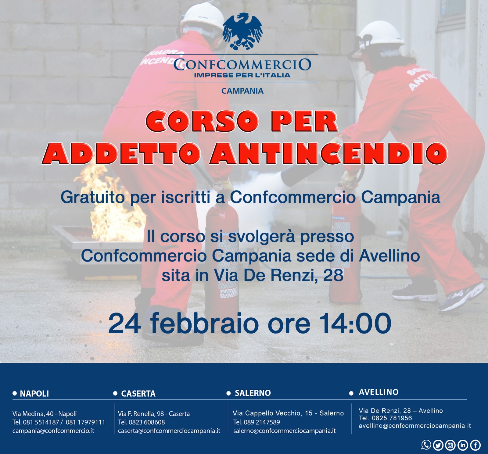 CORSO DI FORMAZIONE PER ADDETTO ANTINCENDIO AVELLINO