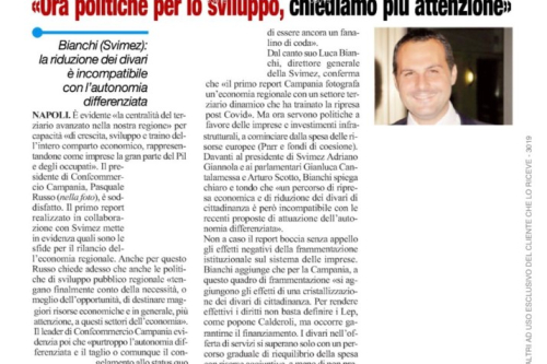 Presentato il report Osservatorio imprese Confcommercio Campania-Svimez  Rassegna stampa