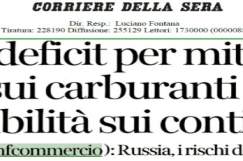 SANGALLI: “PIÙ DEFICIT PER MITIGARE L’IVA SUI CARBURANTI, FLESSIBILITÀ SUI CONTI UE”