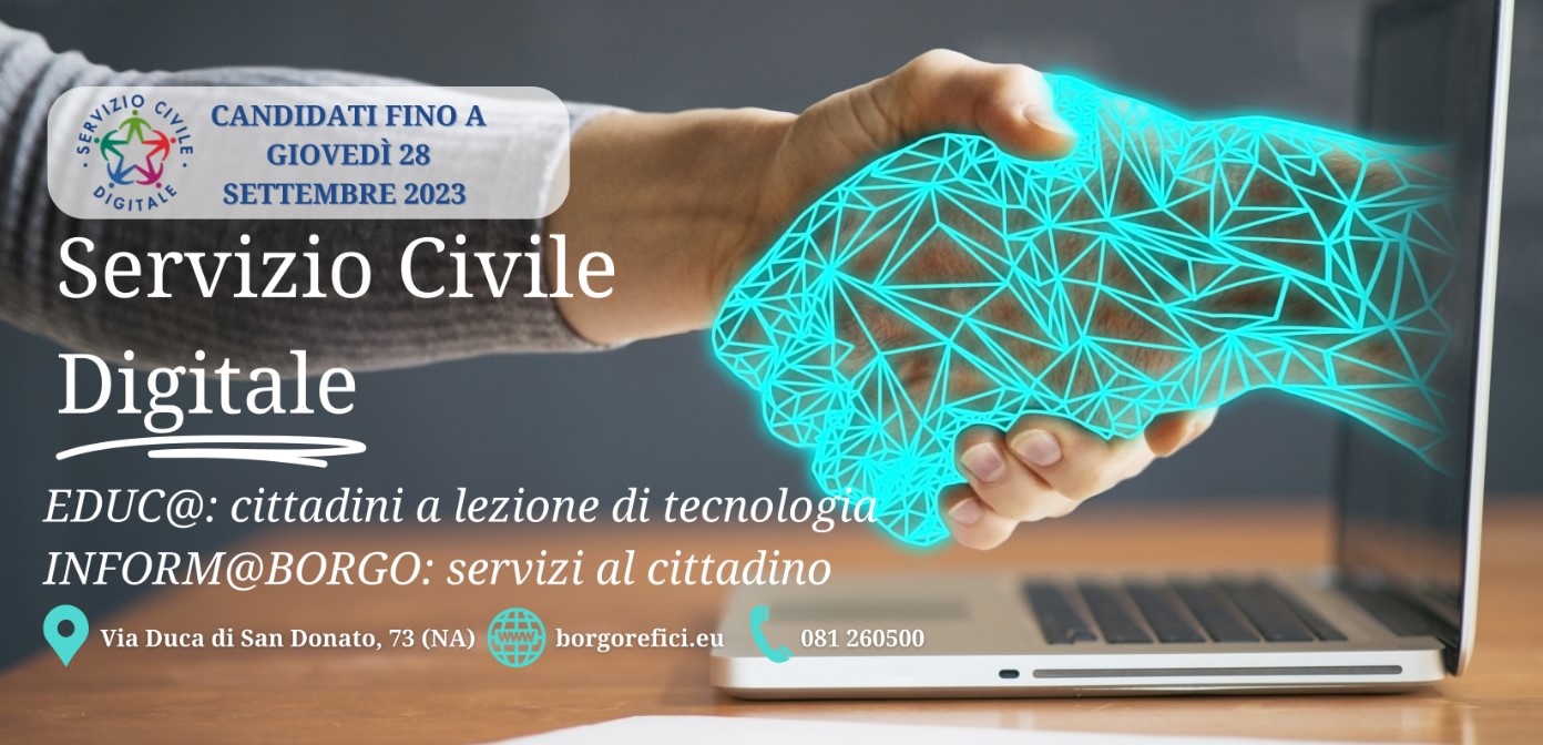 Partecipa al Servizio Civile Digitale 2023 – Consorzio Antico Borgo Orefici