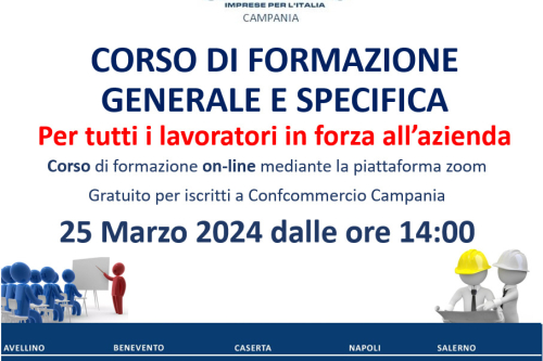 CORSO DI FORMAZIONE GENERALE E SPECIFICA