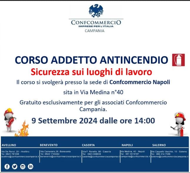 CORSI SICUREZZA SUL LAVORO – 𝐴𝐷𝐷𝐸𝑇𝑇𝑂 𝐴𝑁𝑇𝐼𝑁𝐶𝐸𝑁𝐷𝐼𝑂