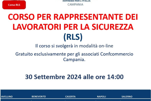 Corso on line: 𝐩𝐞𝐫 R𝗮𝗽𝗽𝗿𝗲𝘀𝗲𝗻𝘁𝗮𝗻𝘁𝗲 𝗱𝗲𝗶 L𝗮𝘃𝗼𝗿𝗮𝘁𝗼𝗿𝗶 𝗽𝗲𝗿 𝗹𝗮 S𝗶𝗰𝘂𝗿𝗲𝘇𝘇𝗮 (RLS)
