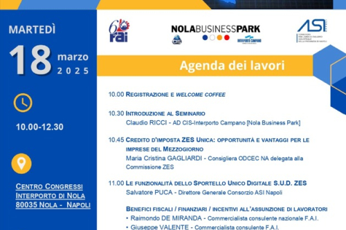 Seminario di approfondimento ZES – Z𝐨𝐧𝐚 E𝐜𝐨𝐧𝐨𝐦𝐢𝐜𝐚 S𝐩𝐞𝐜𝐢𝐚𝐥𝐞