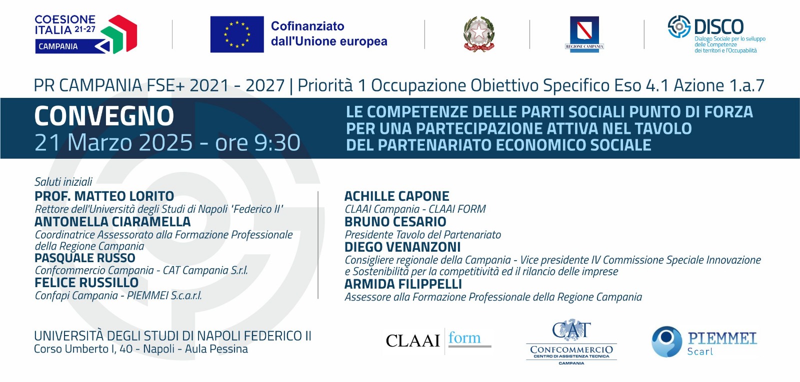 LE COMPETENZE DELLE PARTI SOCIALI PUNTO DI FORZA PER UNA PARTECIPAZIONE ATTIVA NEL TAVOLO DEL PARTENARIATO ECONOMICO SOCIALE