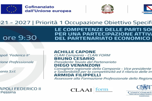 LE COMPETENZE DELLE PARTI SOCIALI PUNTO DI FORZA PER UNA PARTECIPAZIONE ATTIVA NEL TAVOLO DEL PARTENARIATO ECONOMICO SOCIALE