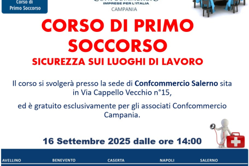 CORSO DI FORMAZIONE PER ADDETTO PRIMO SOCCORSO – SALERNO