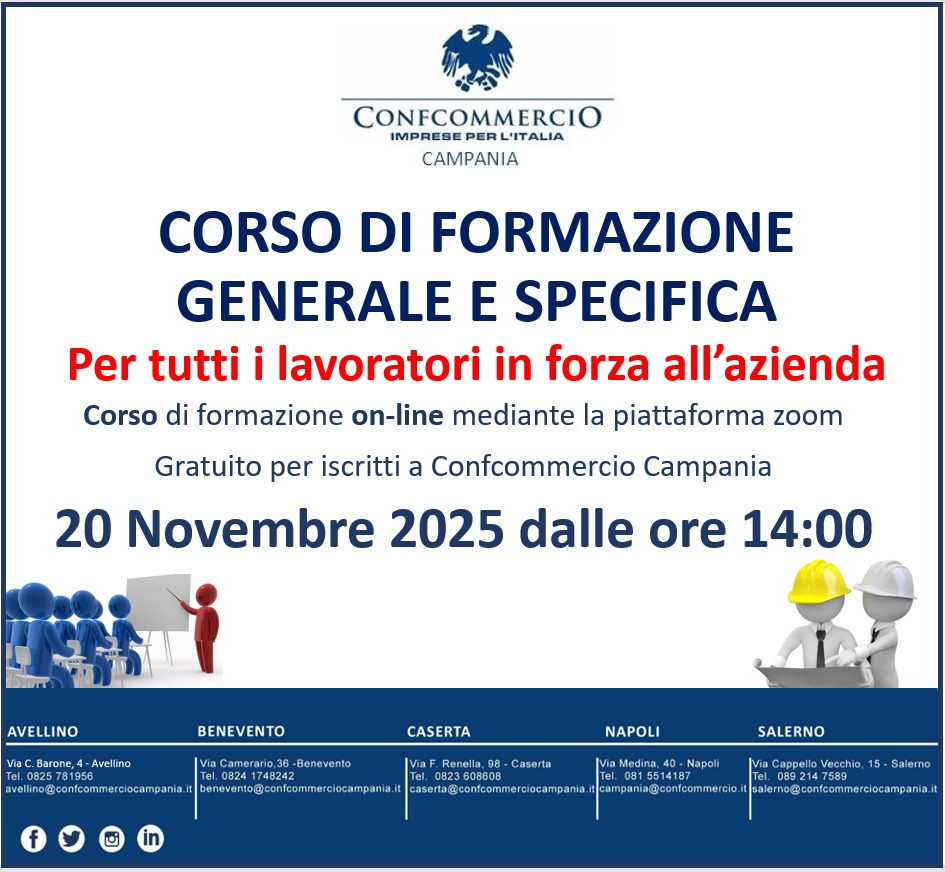 CORSO DI FORMAZIONE GENERALE E SPECIFICA
