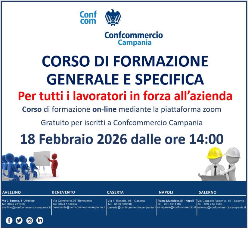 CORSO DI FORMAZIONE GENERALE E SPECIFICA