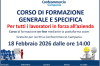 CORSO DI FORMAZIONE GENERALE E SPECIFICA