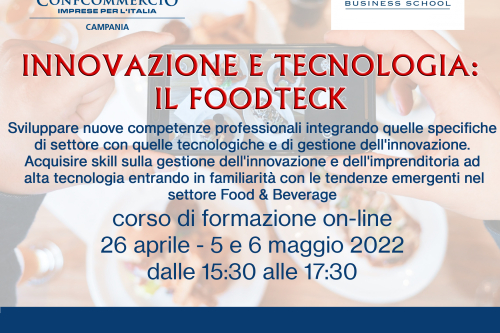 ＩＮＮＯＶＡＺＩＯＮＥ Ｅ ＴＥＣＮＯＬＯＧＩＡ： ＩＬ ＦＯＯＤＴＥＣＫ