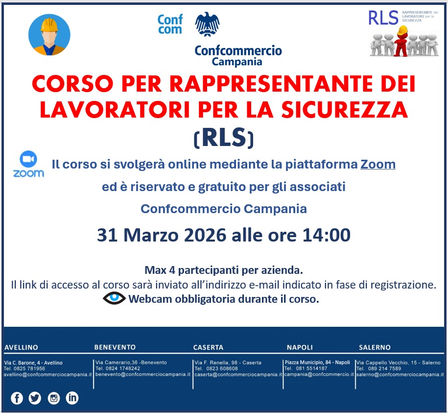 SICUREZZA SUL LAVORO – CORSO DI RLS