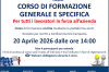 SICUREZZA SUL LAVORO – CORSO DI FORMAZIONE GENERALE E SPECIFICA