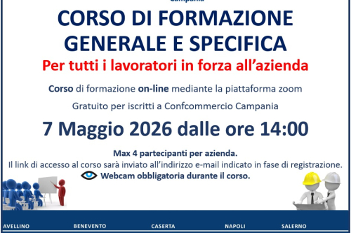 ⭐SICUREZZA SUL LAVORO⭐: CORSO DI FORMAZIONE GENERALE E SPECIFICA