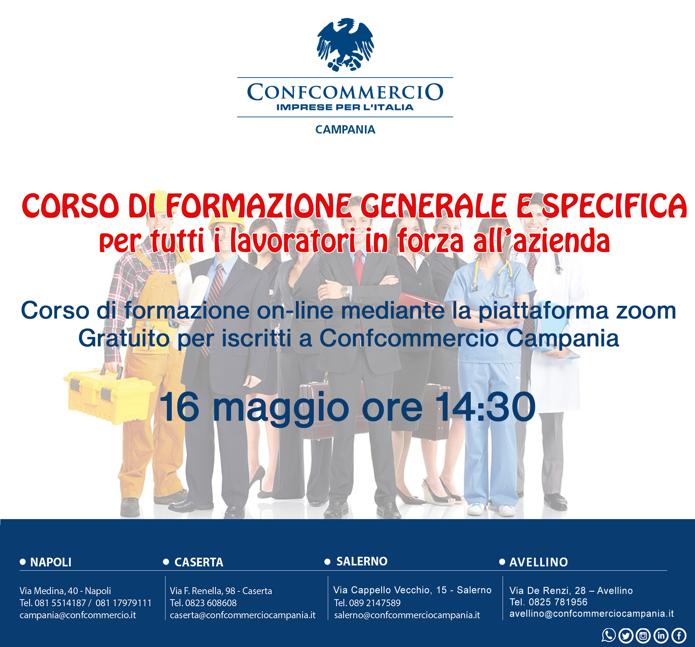 SICUREZZA SUL LAVORO: CORSO DI FORMAZIONE GENERALE E SPECIFICA