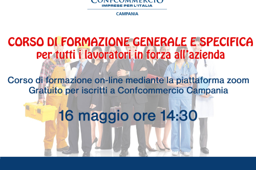 SICUREZZA SUL LAVORO: CORSO DI FORMAZIONE GENERALE E SPECIFICA