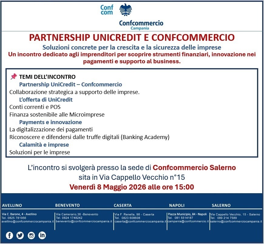 PARTNERSHIP UNICREDIT & CONFCOMMERCIO