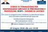 CORSO DI FORMAZIONE PER RESPONSABILE SERVIZIO DI PREVENZIONE E PROTEZIONE (RSPP) – DATORE DI LAVORO