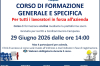CORSO DI FORMAZIONE GENERALE E SPECIFICA