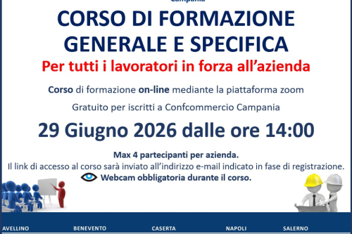 CORSO DI FORMAZIONE GENERALE E SPECIFICA