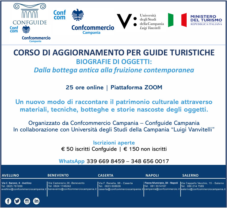 Corso di aggiornamento per Guide Turistiche – “Biografie di oggetti: dalla bottega antica alla fruizione contemporanea”