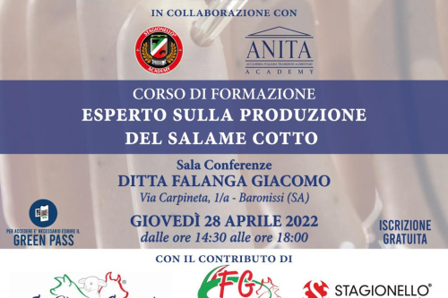 CORSO DI FORMAZIONE ESPERTO SULLA PRODUZIONE DEL SALAME COTTO