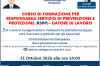 CORSO DI FORMAZIONE PER RESPONSABILE SERVIZIO DI PREVENZIONE E PROTEZIONE (RSPP) – DATORE DI LAVORO