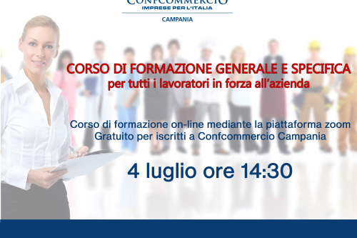 SICUREZZA SUL LAVORO: CORSO DI FORMAZIONE GENERALE E SPECIFICA